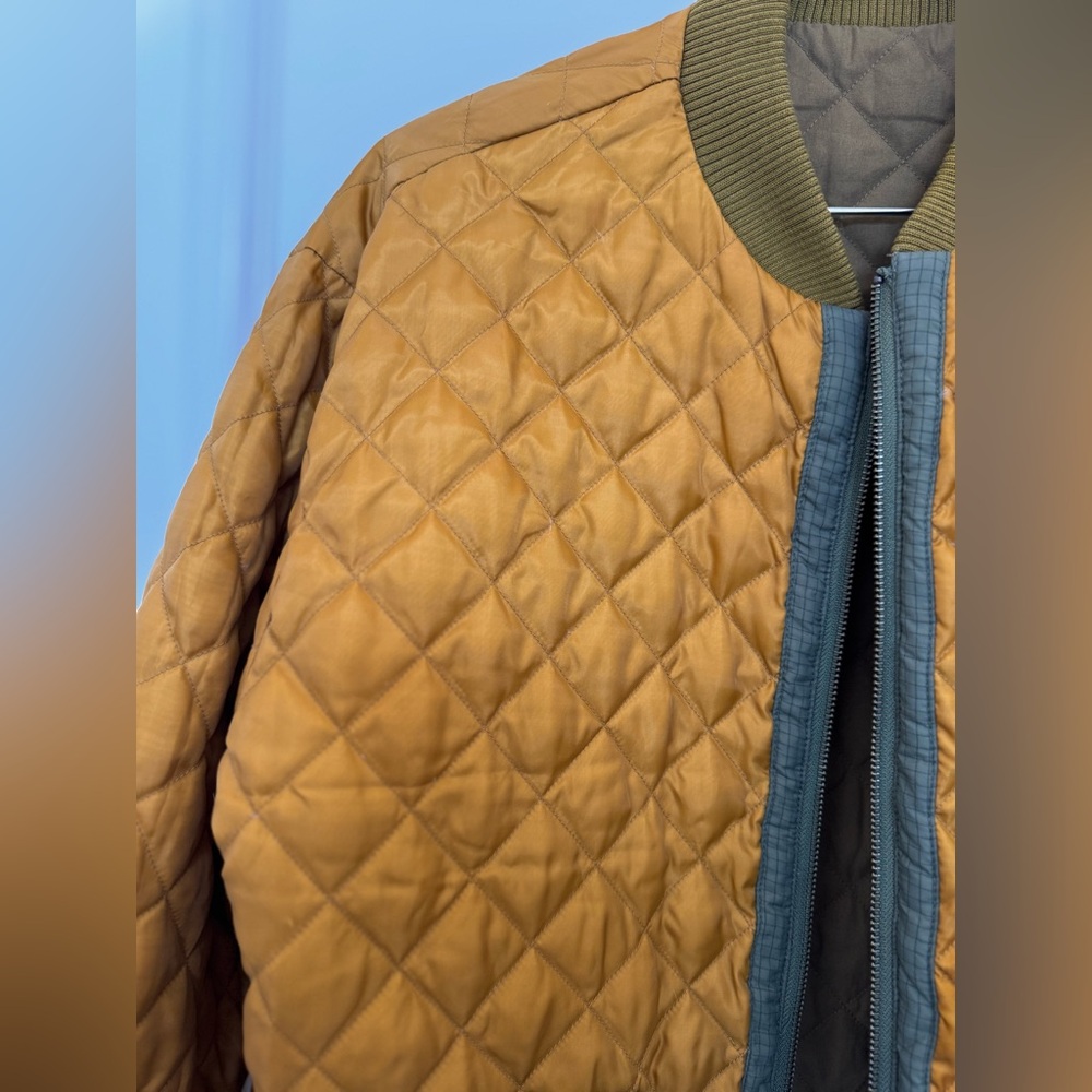 THE GREAT. Multicolor reversible Quilted Bomber Jacket - Picture 7 of 8